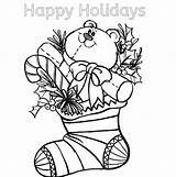 Happy Holidays Coloring Pages sketch template