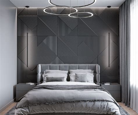 Grey Bedroom Accent Wall Interior Design Ideas