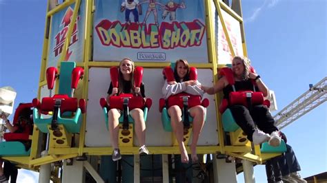 Double Shot Ride at Santa Cruz Beach Boardwalk, California - YouTube