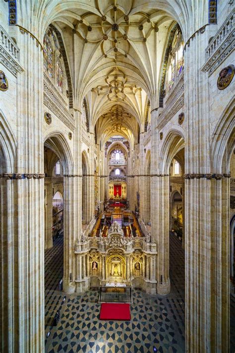 Interior of the Impressive New Gothic Cathedral of Salamanca, a World ...