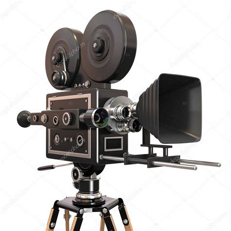 Vintage movie camera on white background. 3d Stock Photo by ©maxxyustas 15693055