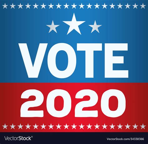 Presidential election usa vote 2020 with stars Vector Image