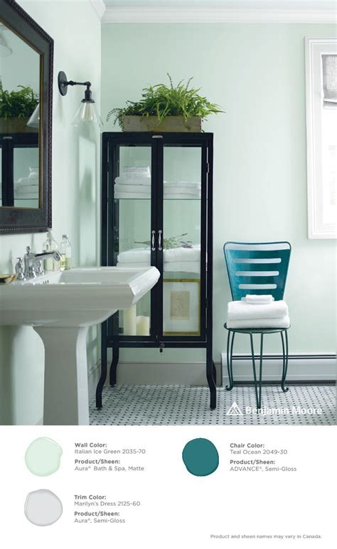 Italian Ice Green - Benjamin Moore | Baños de colores, Pintar un cuarto de baño, Colores de ...