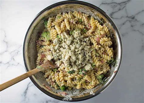 Bacon Blue Cheese Pasta Salad | Nibble and Dine