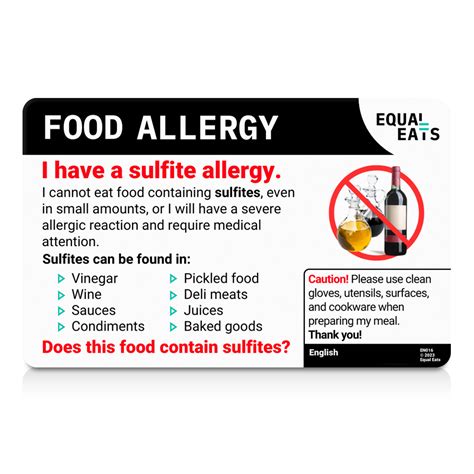 Sulfites in Foods: Know what to Avoid and How to Inform Wait Staff – Equal Eats