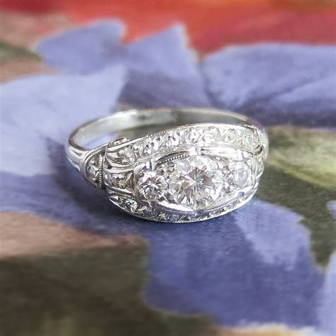 Vintage Art Deco 1930's .74ctw Old Cut Diamond Engagement Anniversary ...