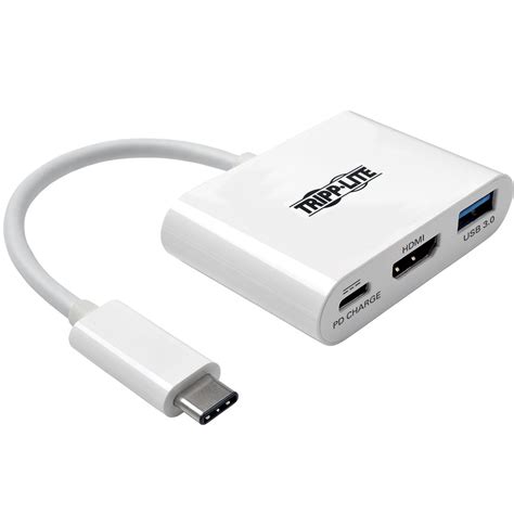 Tripp Lite USB 3.1 Gen 1 USB-C to HDMI Adapter with USB-A and USB-C PD Charging Ports ...