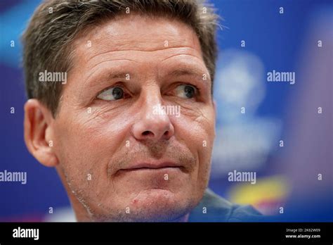 Eintracht Frankfurt's manager Oliver Glasner during a press conference ...