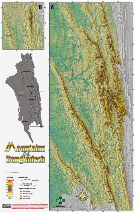 Mountains of Bangladesh: Mowdok Taung is the highest - maps&maps