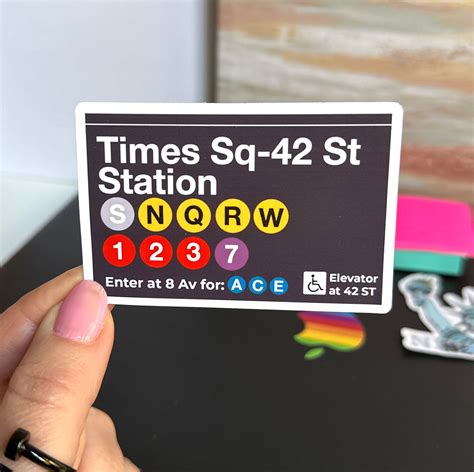 NYC Metro Sign Sticker New York City Laptop Stickers Laptop - Etsy