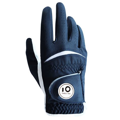 Golf Gloves Men Colourful Leather with Ball Marker 1 Pack – FINGER TEN