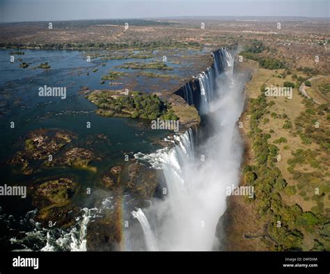 Victoria falls aerial view Stock Photo - Alamy