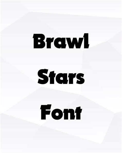 Brawl Stars Font Free Download