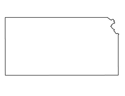 Printable Kansas Template