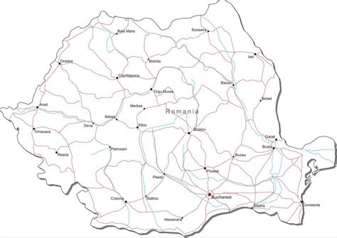 Printable Romania Map With Cities – Free download and print for you.