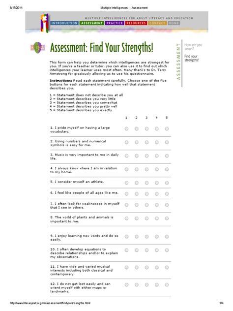 Multiple Intelligences -- Assessment | Educational Assessment | Intelligence