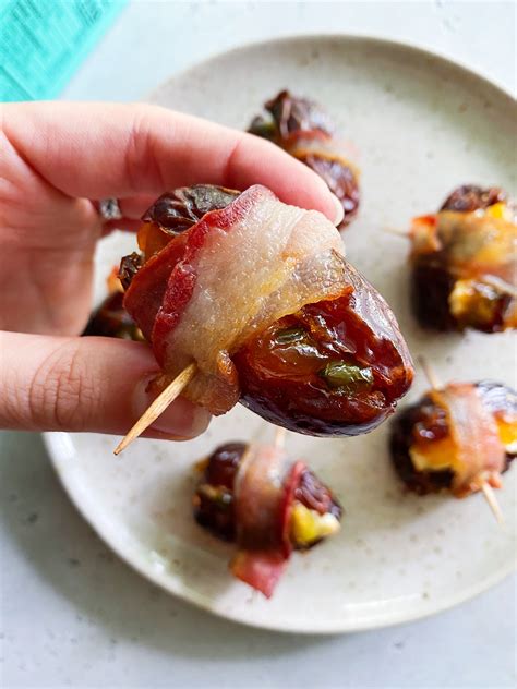 Bacon Wrapped Stuffed Dates