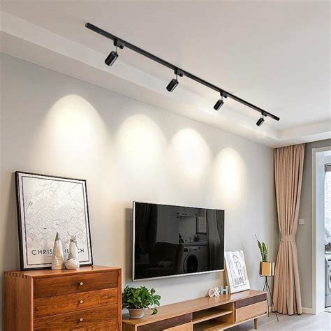 LED Aluminum Ceiling Track Lighting in White/Black/Bronze