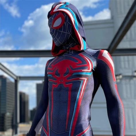 2099 Suit Miles Morales PS5 Spiderman Costume Cosplay 2 - Etsy