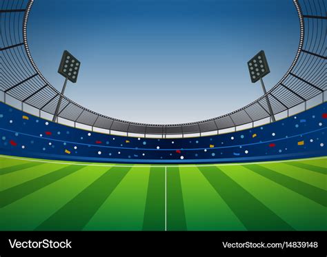 Soccer football stadium background Royalty Free Vector Image