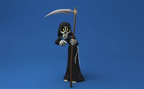 HD wallpaper: illustration of grim reaper cartoon character, Halloween ...