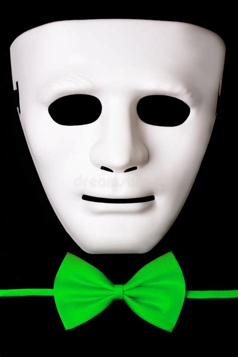 White Mask And Green Bow Tie Stock Photo - Image of butterfly, ball: 57652420