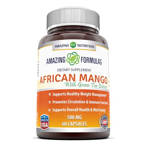 Amazing Formulas African Mango with Green Tea Extract 500 Mg 60 Capsules - Walmart.com - Walmart.com