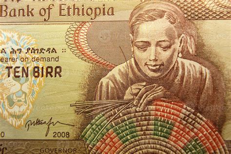 Ten Ethiopian birr banknote. 9826393 Stock Photo at Vecteezy