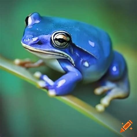 Blue frog on Craiyon