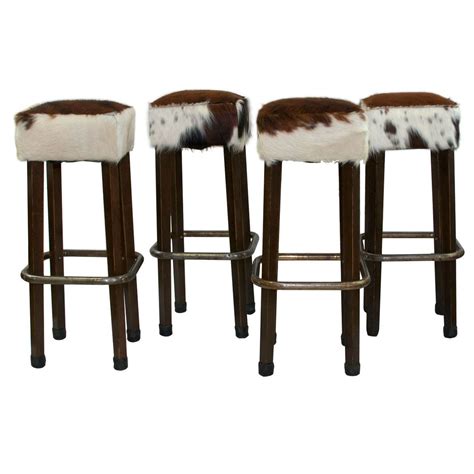 Cowhide Bar Stools Set Of 4 | Cowhide bar stools, Bar stools, Stool