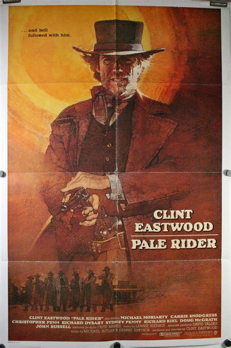 PALE RIDER, David Grove Rare int'l 1 Sheet Movie Poster