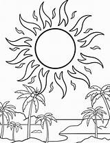 Sunrise With Big Sun coloring Page  Download Print Or Color Online sketch template