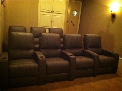 Palliser Pacifico Theater Seating in Brown Leather