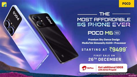 Poco M6 5G smartphone with 50MP camera, 5000 mAh battery launched, price starts at Rs 9,499 ...