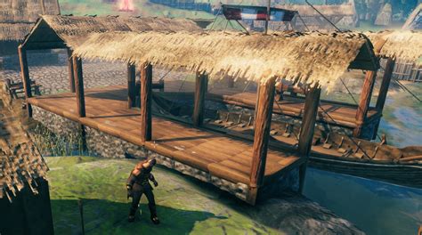 Longship dock design with a simple lock : r/valheim