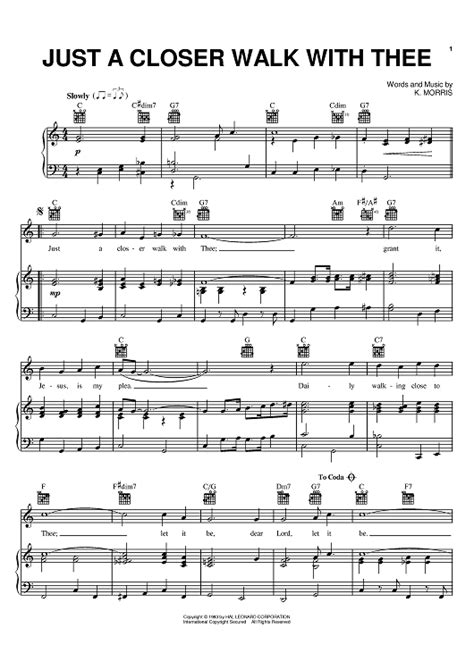 Just A Closer Walk With Thee" Sheet Music by James Ingram for Piano/Vocal/Chords - Sheet Music Now