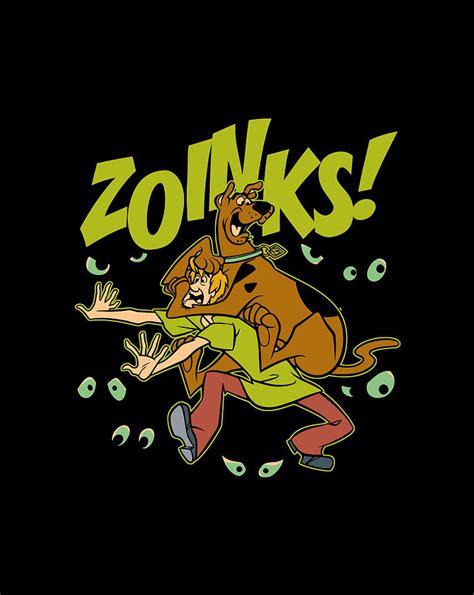 Scooby-Doo Shaggy Zoinks Pullover Hoodie Digital Art by Jessika Bosch