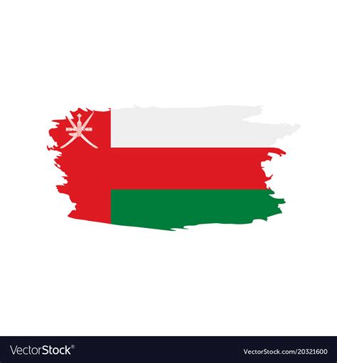 Oman flag Royalty Free Vector Image - VectorStock