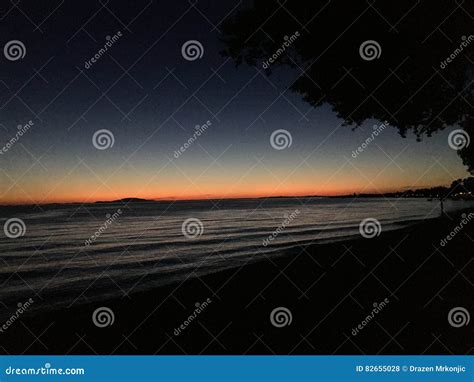 Dark blue sunset stock photo. Image of dark, beach, coastline - 82655028