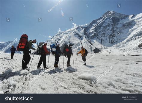 Khan Tengri Kazakhstan 07272011 Climbers Go Stock Photo 1771793579 ...