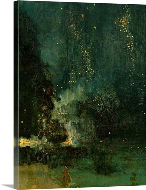 Nocturne in Black and Gold, the Falling Rocket, c.1875 Wall Art, Canvas ...