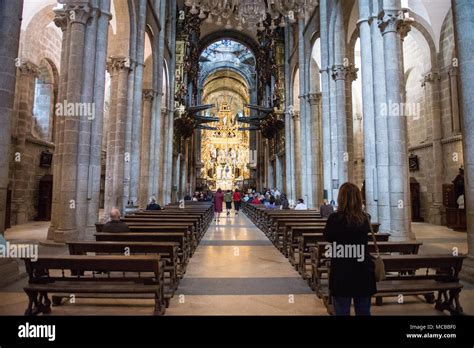 Inside the cathedral of Santiago de Compostela Stock Photo - Alamy