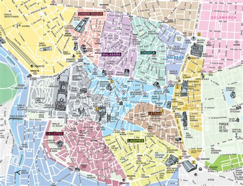 Mapa de Madrid - Mapa turístico y guía útil de la ciudad de Madrid