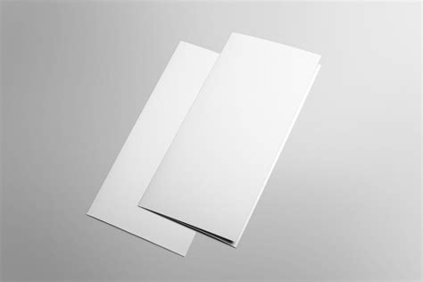 Slim tri-fold Flyers Mockup - Mockup World