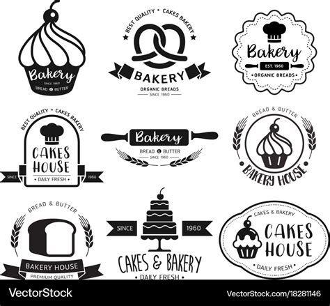 Bakery shop logo Royalty Free Vector Image - VectorStock