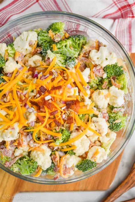 Broccoli Cauliflower Salad - Simple Joy