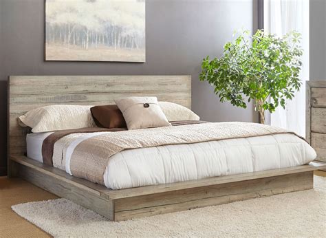 Modern Rustic Whitewash Queen Platform Bed - Renewal | RC Willey ...