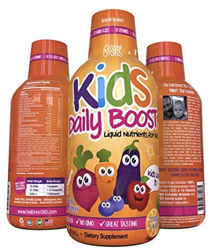 Kids Liquid Multivitamin | Delicious Sugar-Free Liquid Vitamins for Kids by Feel Great Vitamin ...