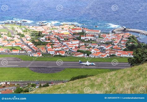 Airport in Santa Cruz Das Flores, Flores Island, Azores, Portugal Stock ...