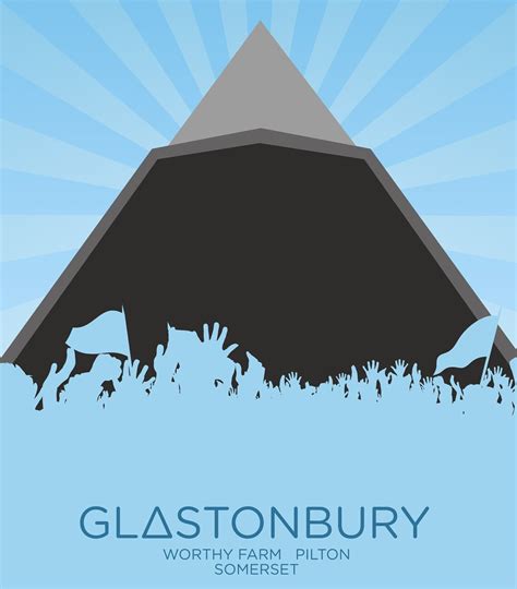 Glastonbury Festival // Pyramid Stage // Minimalist Music | Etsy